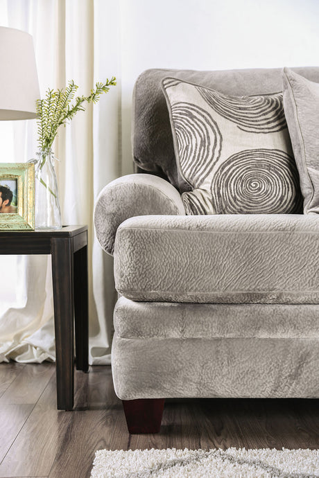 Bonaventura Gray/Pattern Loveseat - Ornate Home