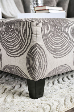 Bonaventura Gray/Pattern Ottoman - Ornate Home