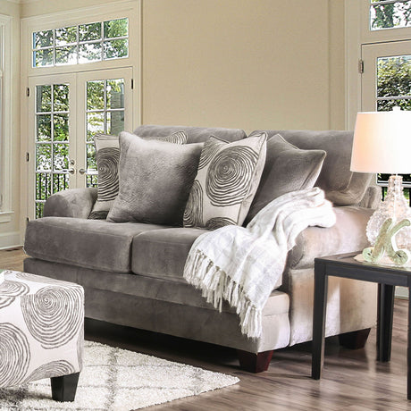Bonaventura Gray/Pattern Sofa & Loveseat - Ornate Home