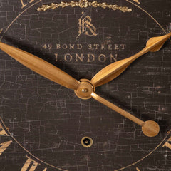Bond Street Black 18" Wall Clock - Ornate Home