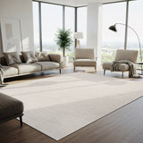 Woolen Bone Jute-Look Area Rug | Bright & Washable