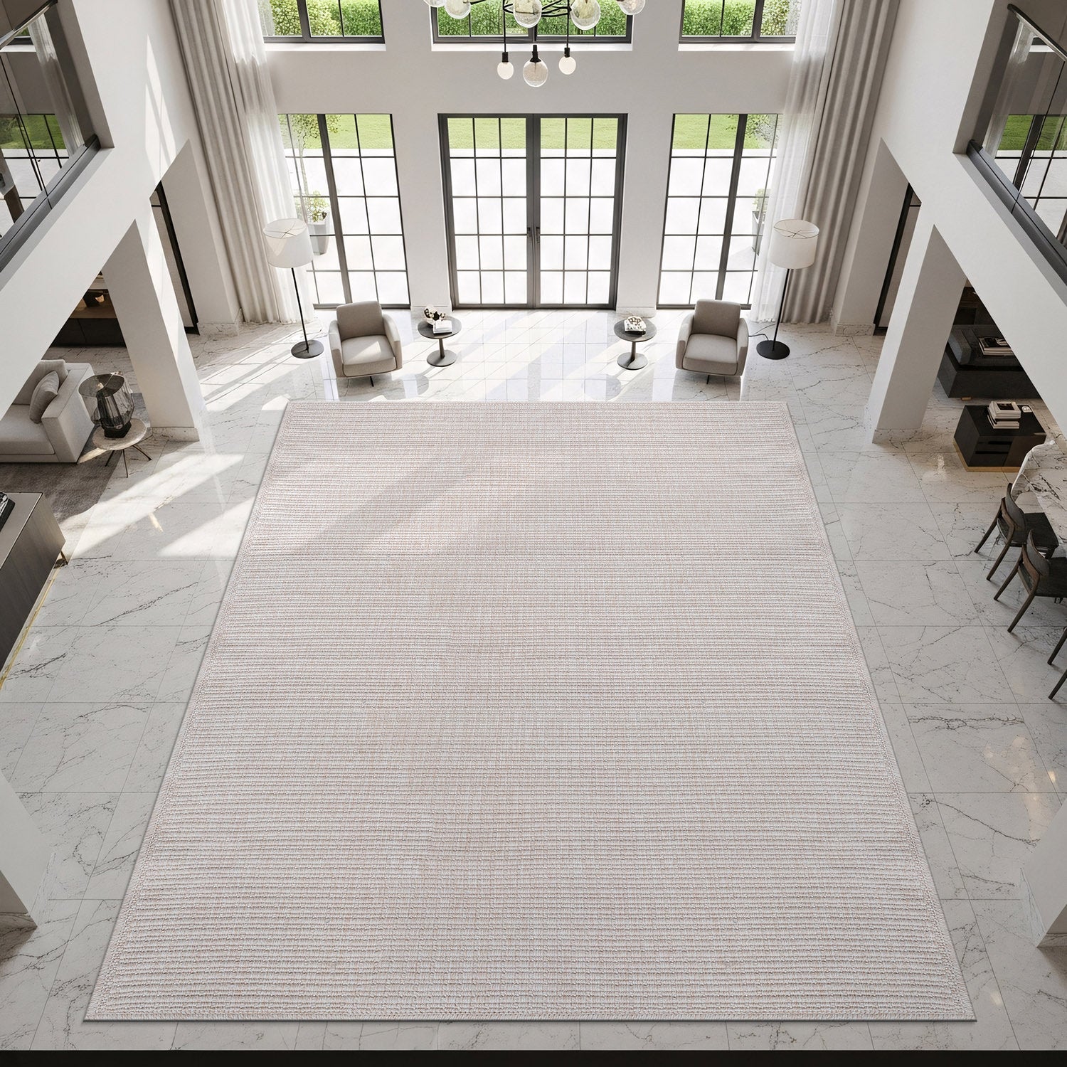 Royce Bone Jute-Look Area Rug | Minimalist Modern Style