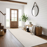 Woolen Bone Jute-Look Area Rug | Bright & Washable
