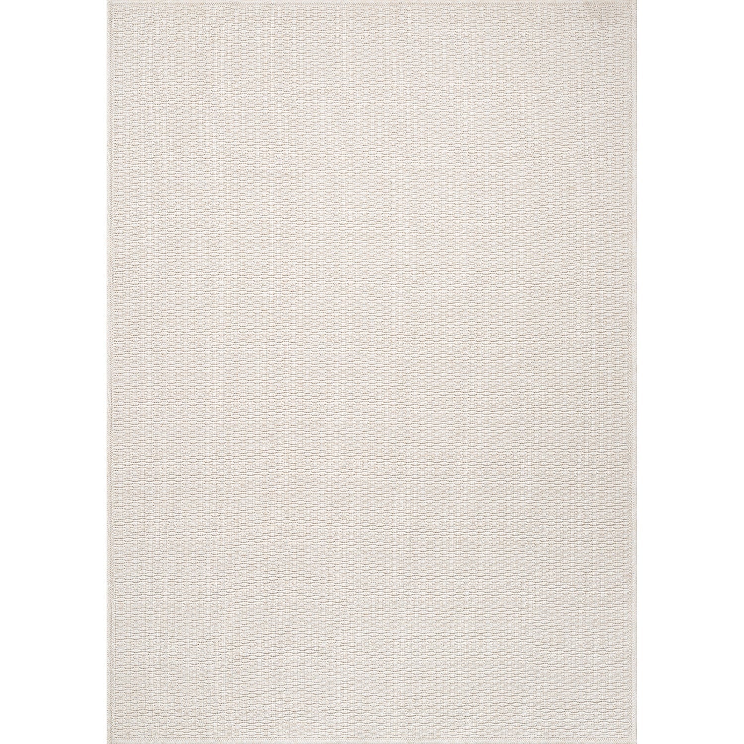 Woolen Bone Jute-Look Area Rug | Bright & Washable