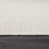 Woolen Bone Jute-Look Area Rug | Bright & Washable