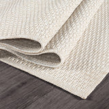 Woolen Bone Jute-Look Area Rug | Bright & Washable
