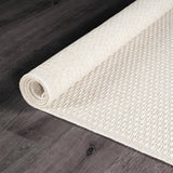 Woolen Bone Jute-Look Area Rug | Bright & Washable