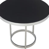 Bonfield Black Enamel/Nickel Cocktail Table - Ornate Home