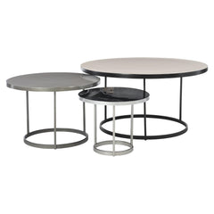 Bonfield Black Enamel/Nickel Cocktail Table - Ornate Home
