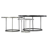 Bonfield Black Enamel/Nickel Cocktail Table - Ornate Home
