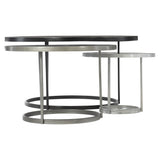 Bonfield Black Enamel/Nickel Cocktail Table - Ornate Home