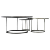 Bonfield Black Enamel/Nickel Cocktail Table - Ornate Home