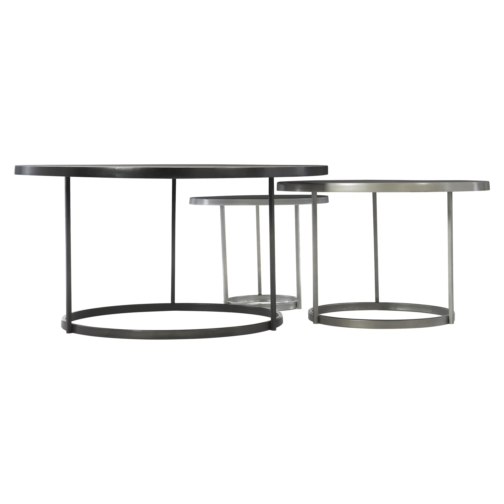 Bonfield Black Enamel/Nickel Cocktail Table - Ornate Home