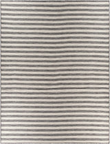 Bongaree Black&Gray Striped Flatweave Outdoor Carpet - Clearance - Ornate Home