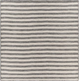 Bongaree Black&Gray Striped Flatweave Outdoor Carpet - Clearance - Ornate Home