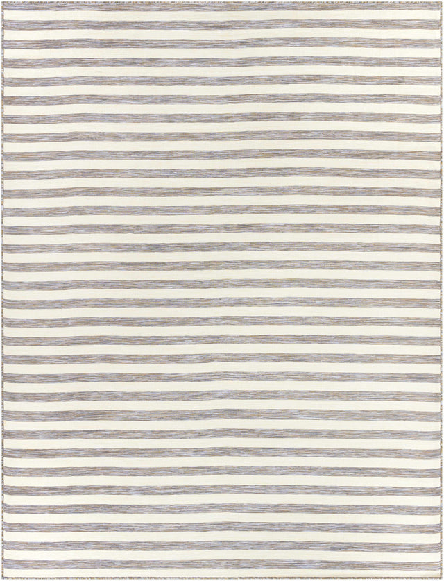Bongaree Gray Striped Outdoor Carpet - Clearance - Ornate Home