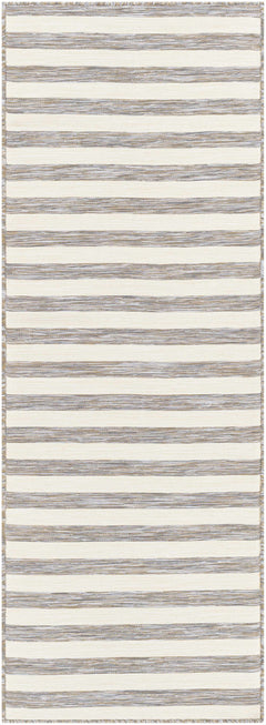 Bongaree Gray Striped Outdoor Carpet - Clearance - Ornate Home