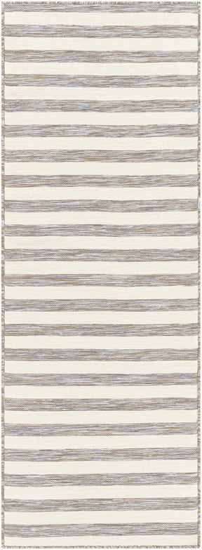 Bongaree Gray Striped Outdoor Carpet - Clearance - Ornate Home