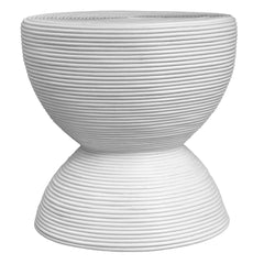 Bongo White Rattan Side Table - Ornate Home