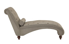 Bonne Exposed Wood Feet With Brown Chaise - Ornate Home