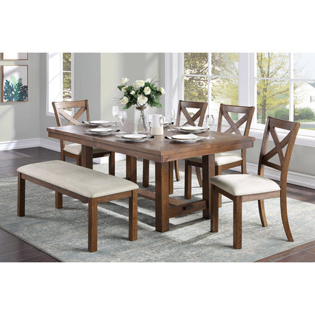 Bonner Beige/Brown Bench - Ornate Home