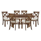 Bonner Brown 7pc Dining Set - Ornate Home