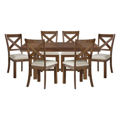 Bonner Brown 7pc Dining Set - Ornate Home