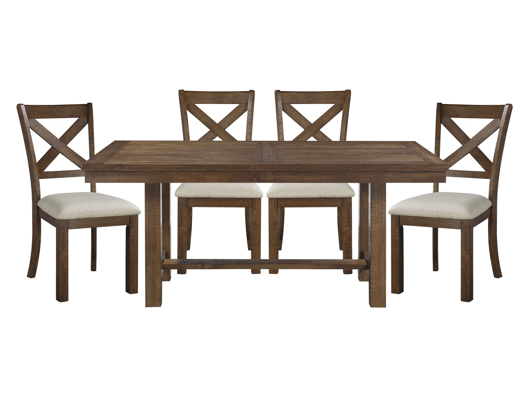 Bonner Brown / Beige 5-piece Dinig Table Set - Ornate Home