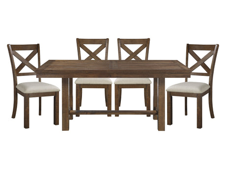 Bonner Brown / Beige 5-piece Dinig Table Set - Ornate Home