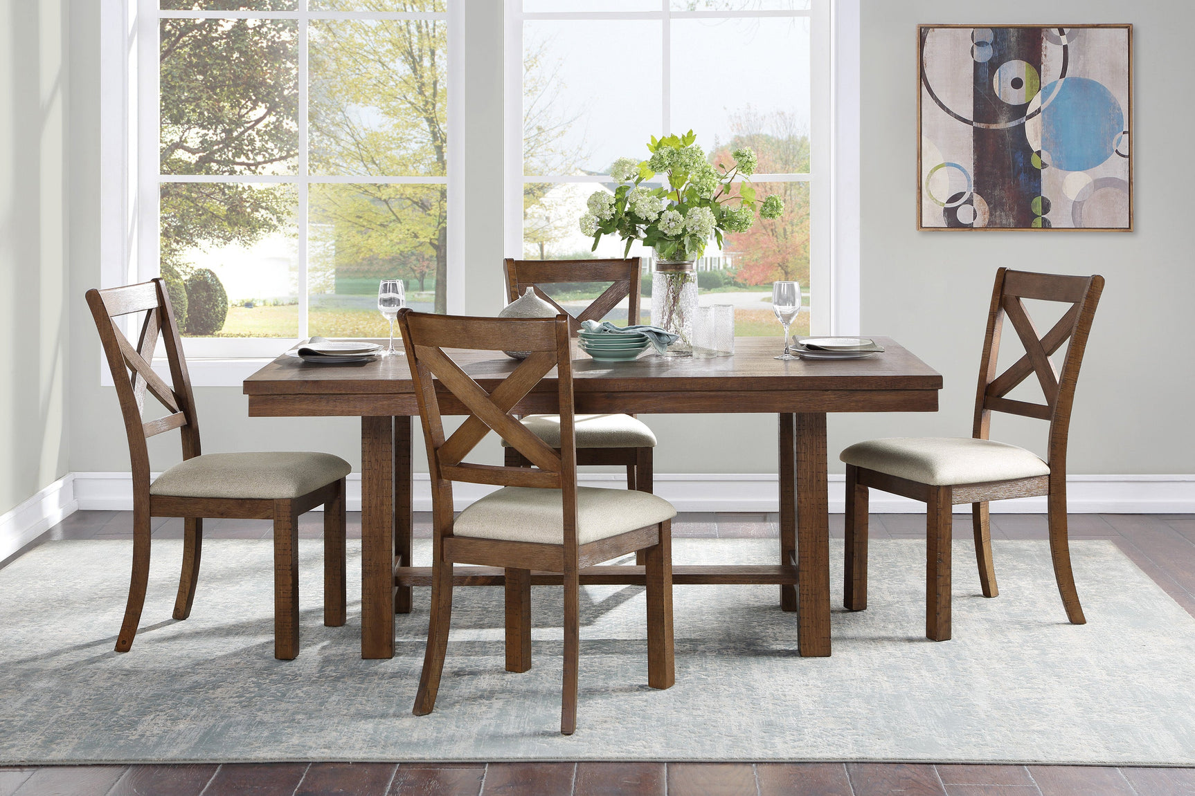 Bonner Brown/Beige Side Chair (Set of 2) - Ornate Home