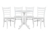 Bonnie White 5-Piece Dining Table Set - Ornate Home