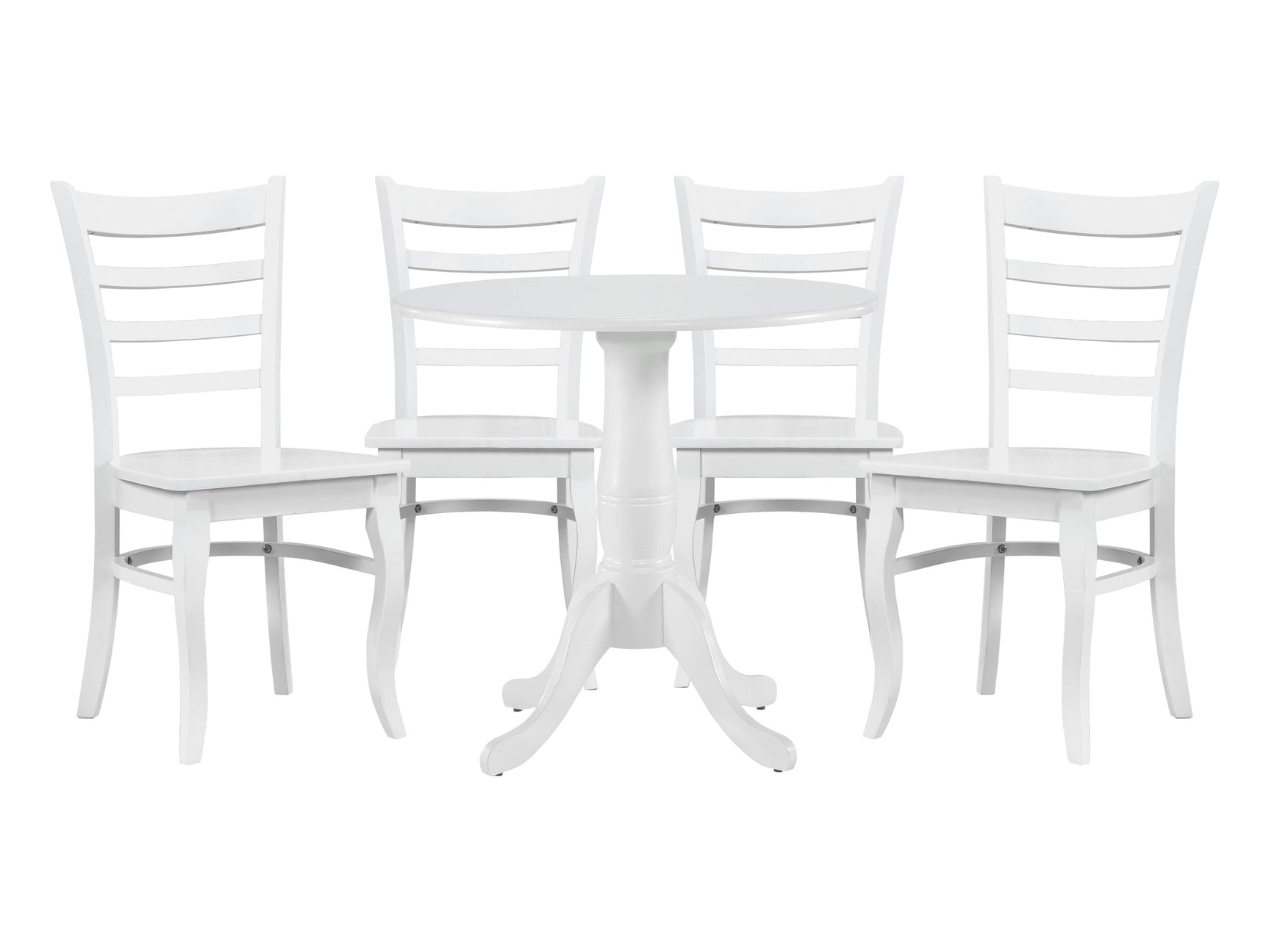 Bonnie White 5-Piece Dining Table Set - Ornate Home