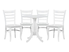 Bonnie White 5-Piece Dining Table Set - Ornate Home