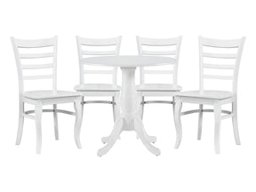 Bonnie White 5-Piece Dining Table Set - Ornate Home