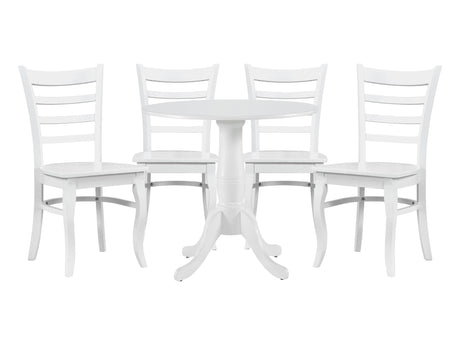 Bonnie White 5-Piece Dining Table Set - Ornate Home