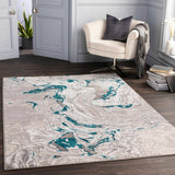 Bonville Blue Marble Rug - Ornate Home