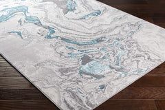Bonville Blue Marble Rug - Ornate Home