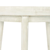 Booker Brushed White Side Table - Ornate Home