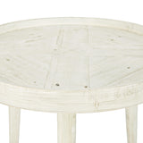 Booker Brushed White Side Table - Ornate Home