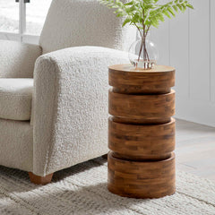 Boone Brown/Woodtone Drink Table - Ornate Home