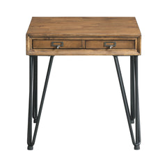 Boone Light Walnut Occasional End Table with Tray - Ornate Home