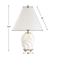 Bora White Accent Lamp - Ornate Home