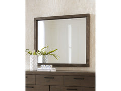 Boracay Beveled Glass Landscape Mirror in Wild Oats Brown - Ornate Home