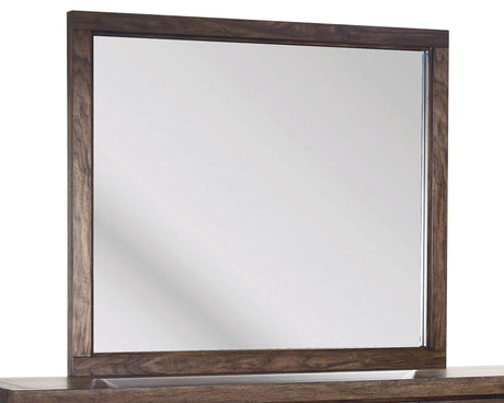 Boracay Beveled Glass Landscape Mirror in Wild Oats Brown - Ornate Home