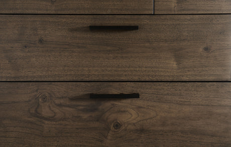 Boracay Five Drawer One Door Walnut Sweater Chest in Wild Oats Brown - Ornate Home