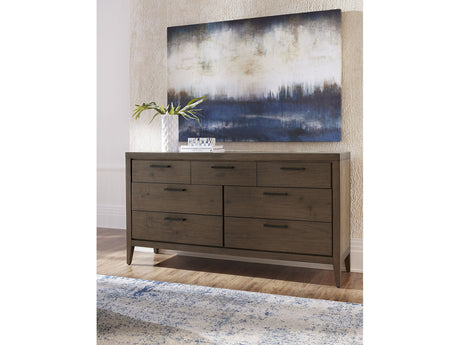 Boracay Seven Drawer Walnut Dresser in Wild Oats Brown - Ornate Home