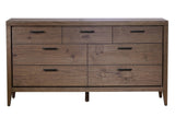Boracay Seven Drawer Walnut Dresser in Wild Oats Brown - Ornate Home