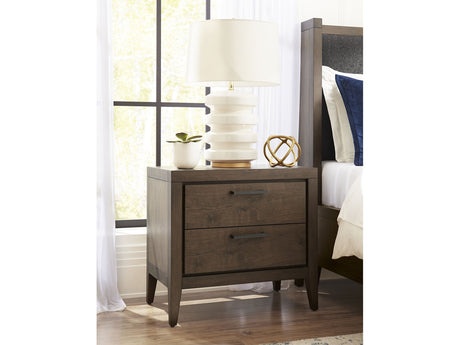 Boracay Two Drawer USB Charging Nightstand in Wild Oats Brown - Ornate Home
