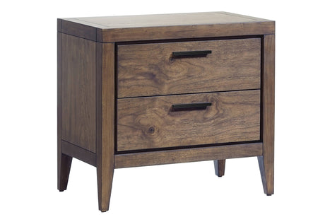 Boracay Two Drawer USB Charging Nightstand in Wild Oats Brown - Ornate Home