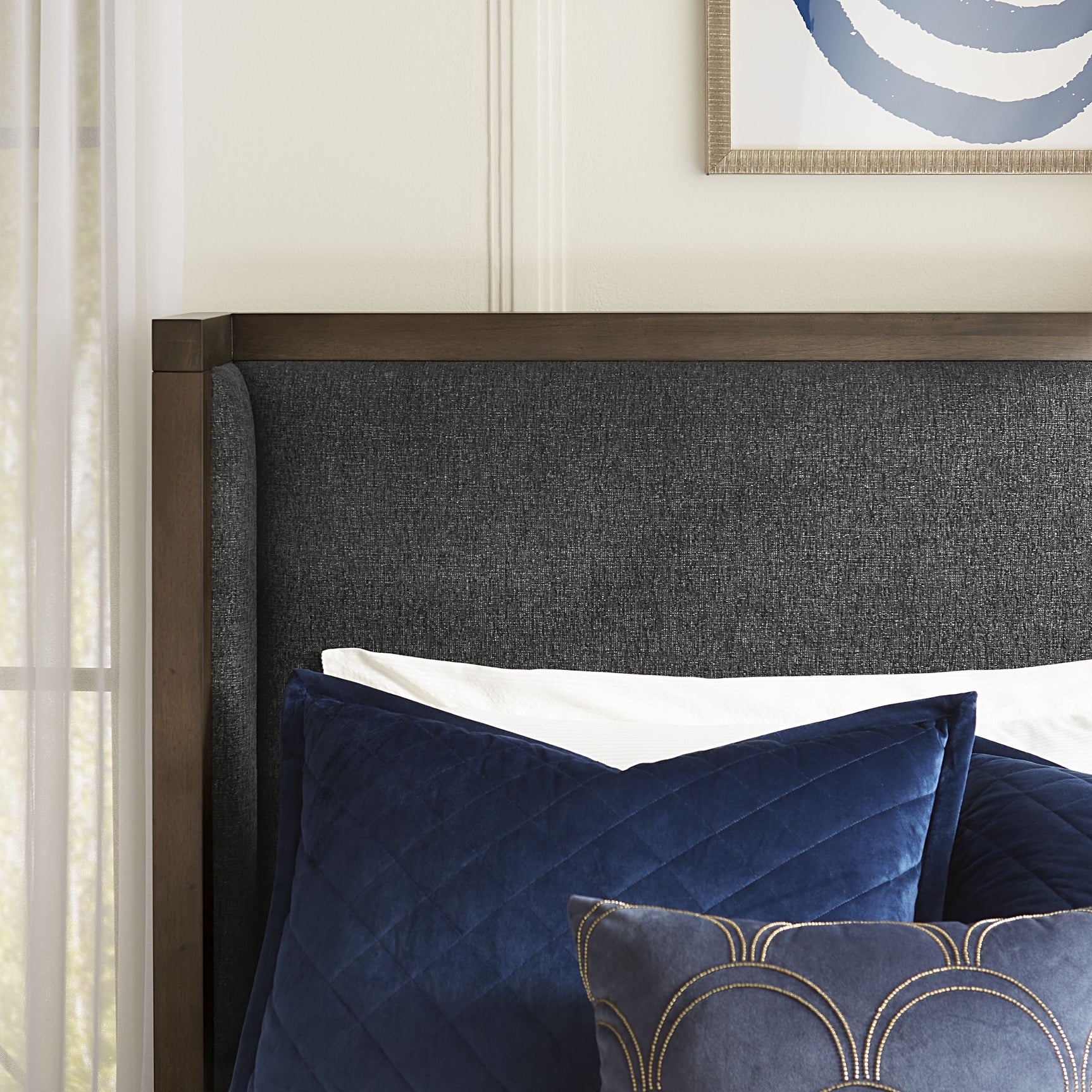 Boracay Upholstered Wingback California King Storage Bed in Wild Oats Brown - Ornate Home